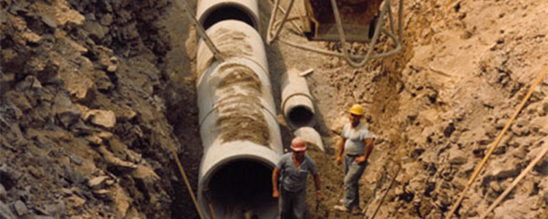 Satellite City Subdivision, Concrete Pipe Installation, Stoney Creek, Ontario -1974